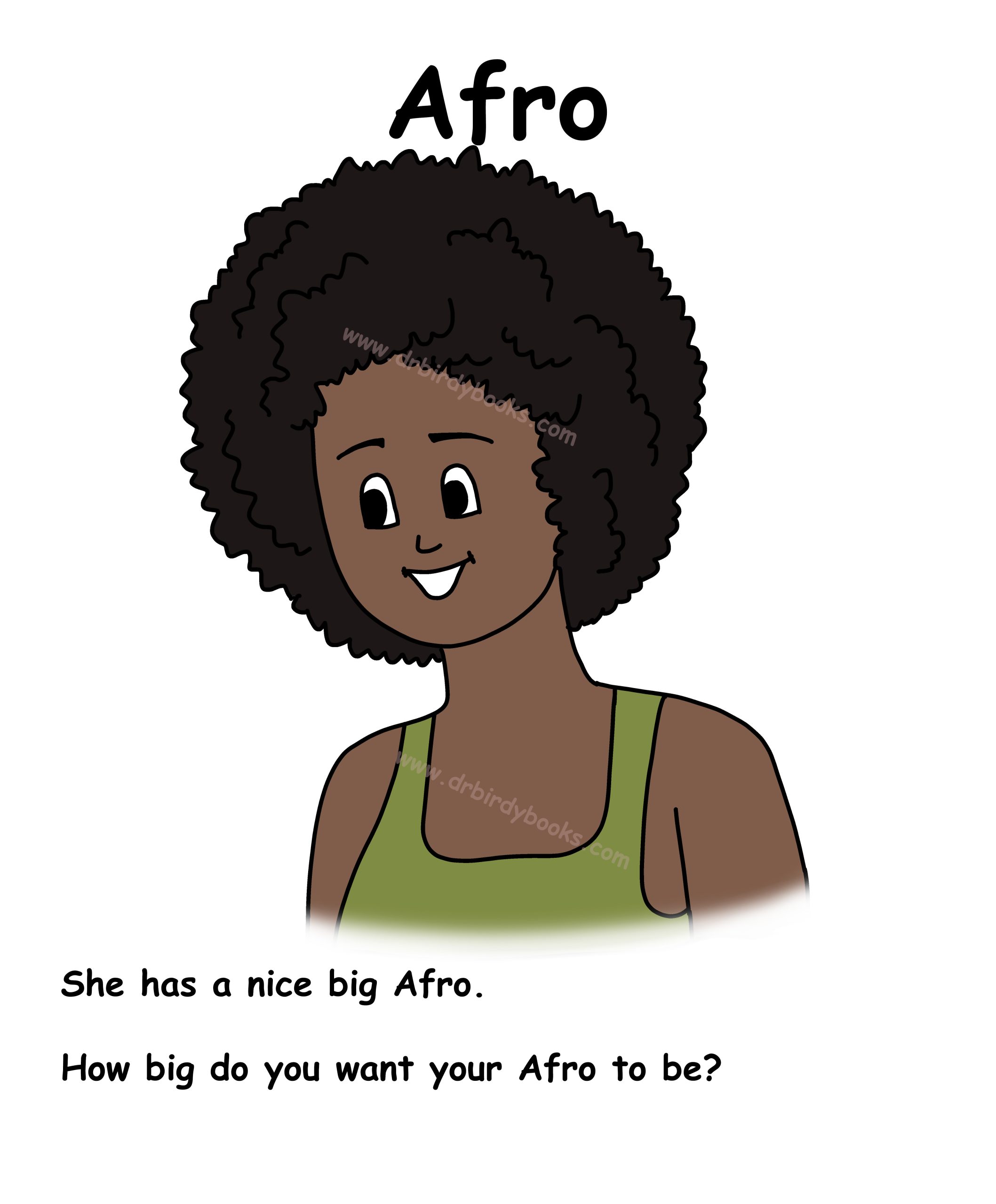 Afro Body and Face Health and Sickness_Body _ Face_hair_hair styles_Body parts_Missing Parts_questions_answers_daily vocabulary_common vocabulary_describing people
