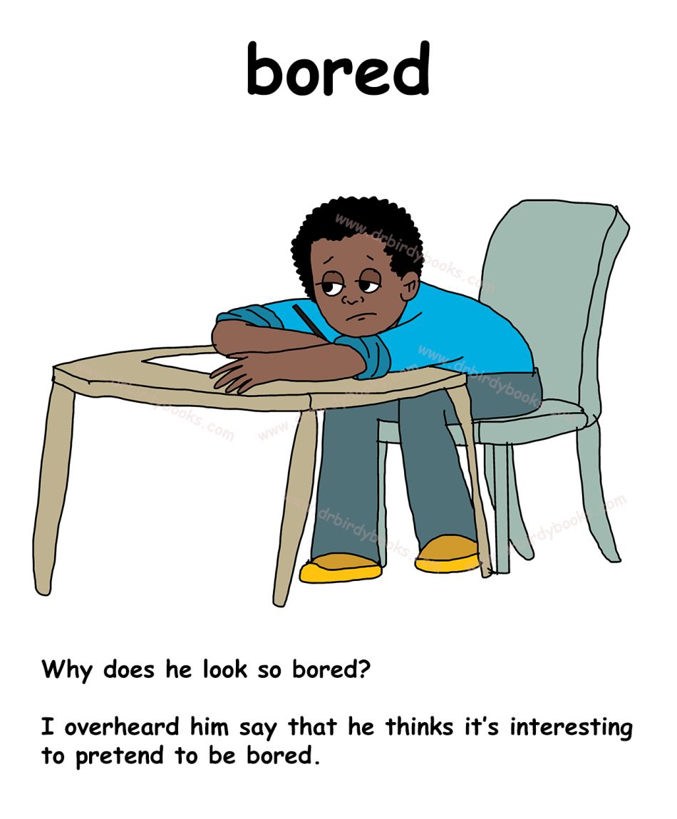 bored _adjectives _common adjectives_ adjective_ daily vocabulary_ daily routines _emotions questions_answers _questions and answers _is bored _am bored _are bored _were bored _was bored