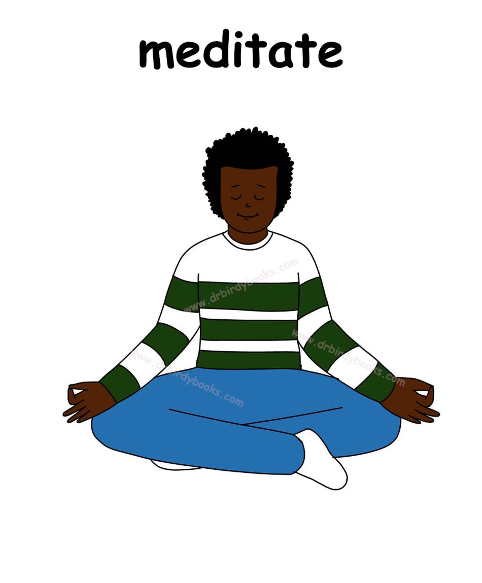 meditate _actions _ common verbs_daily vocabulary_wait_daily routines