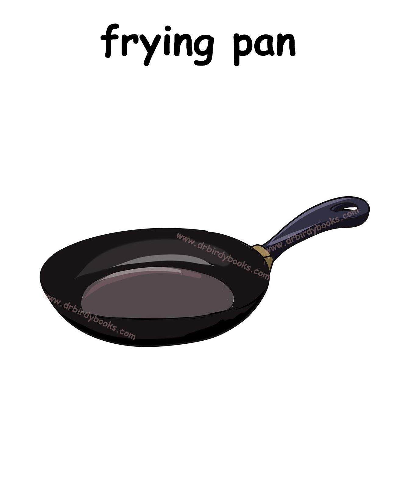 pan _skillet _ frying pan__Nouns _daily vocabulary_language and words_common vocabulary_daily vocabulary_tools_kitchen objects_bathroom objects_house and rooms_household objects