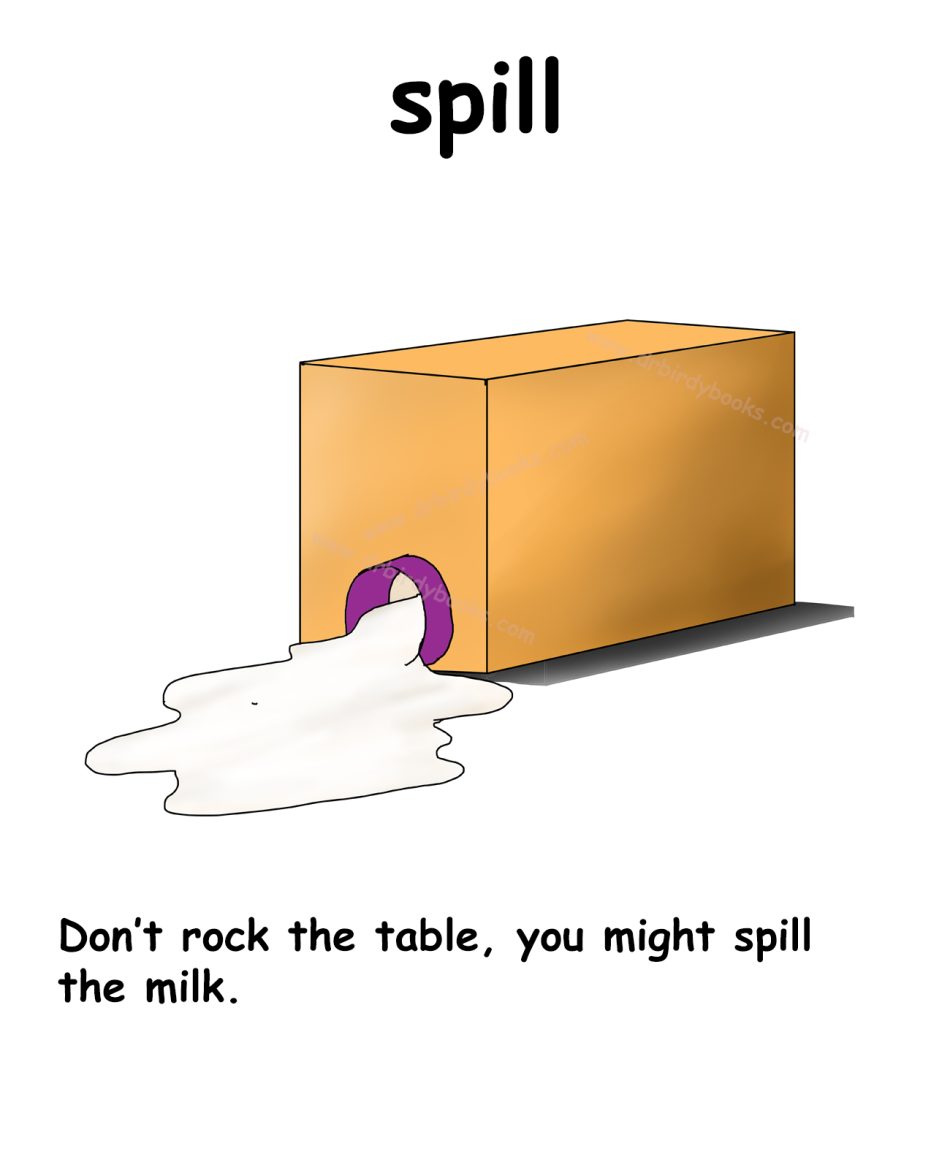 spill actions _ verbs_ activities_ common verbs_ daily vocabulary_ daily routines _spilled _spilling