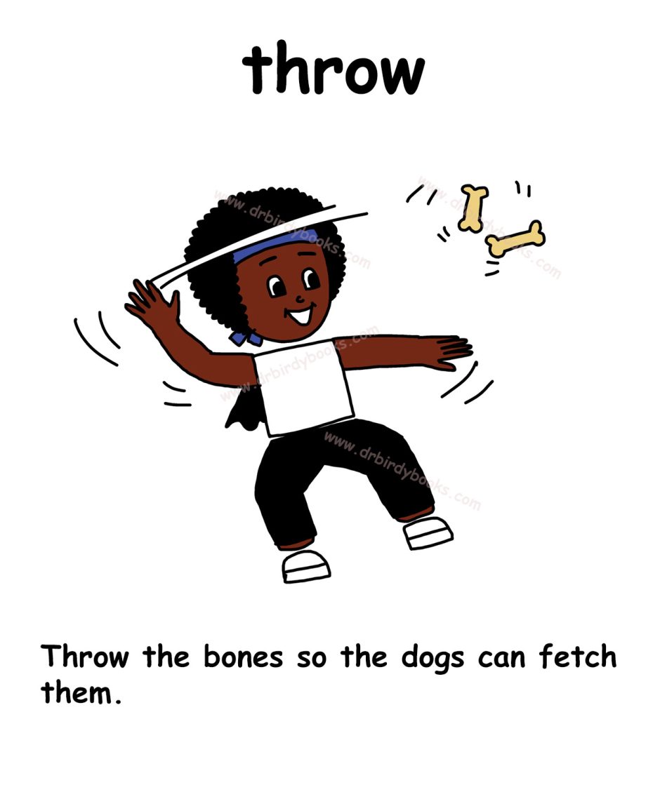 throw actions _ verbs_ activities_ common verbs_ daily vocabulary_ daily routines _threw _throwing _toss